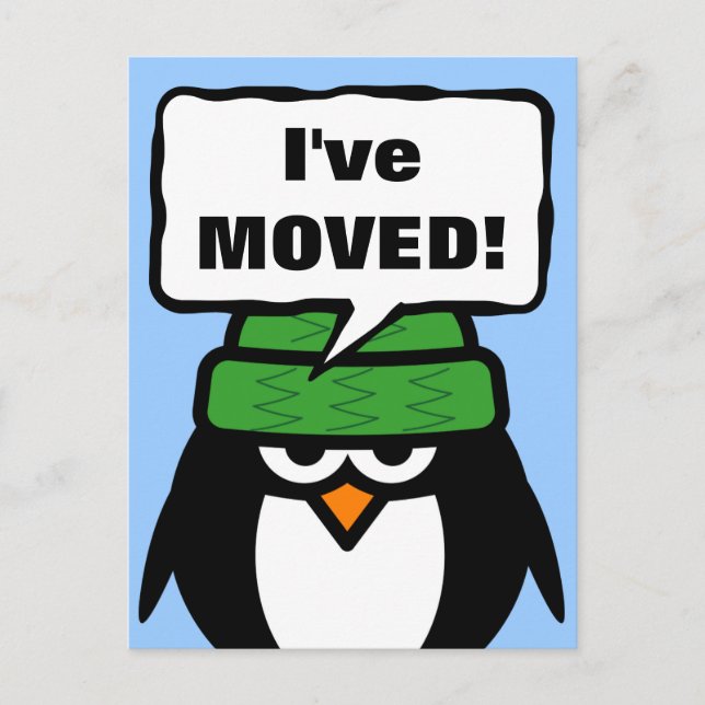 Ich habe eine neue Postkarte mit niedlichem Pingui (Vorderseite)