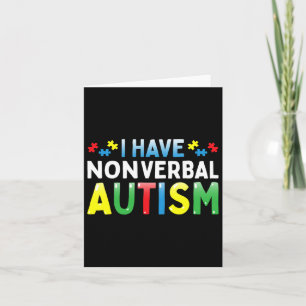 Ich habe eine Nonverbyl Autismus Awareness Safety  Karte