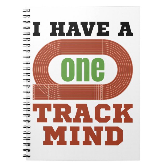 Ich habe eine "One Track Mind"-Gedankenführung und Notizblock (Vorderseite)