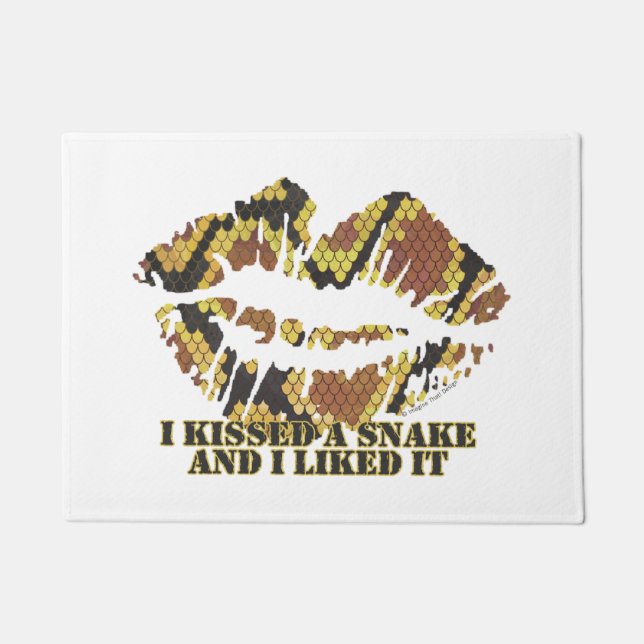Ich habe eine Schlange Brown und Gold Print geküss Fußmatte (Vorderseite)