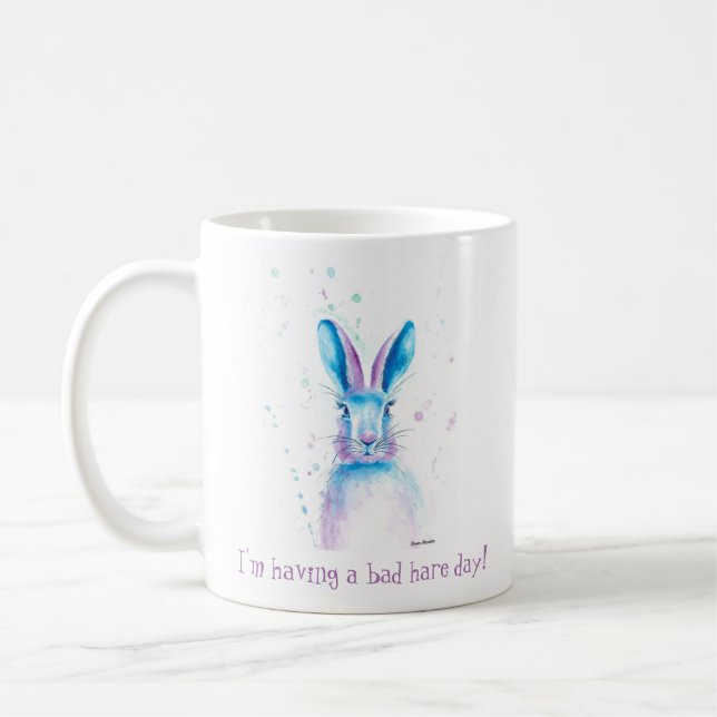 Ich habe eine schlechte Hase-TagesTasse Kaffeetasse (Links)