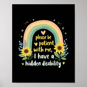 Ich habe eine versteckte Behinderung Graphic Tees  Poster