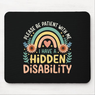 Ich habe eine versteckte Behinderung Mousepad