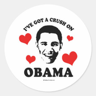Ich habe EINE ZERSTAMPFUNG AUF OBAMA Runder Aufkleber