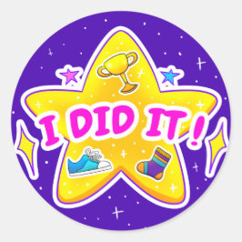 Ich habe einen Blue Classic Round Aufkleber gemach