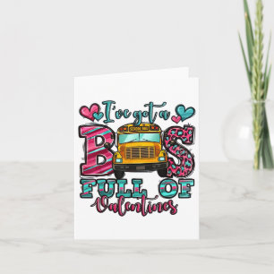 Ich habe einen Bus voller Valentinsgrüße Schulbus  Karte