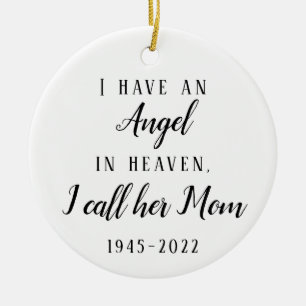 Ich habe einen Engel im Himmel, Mutter oder Vater  Keramik Ornament