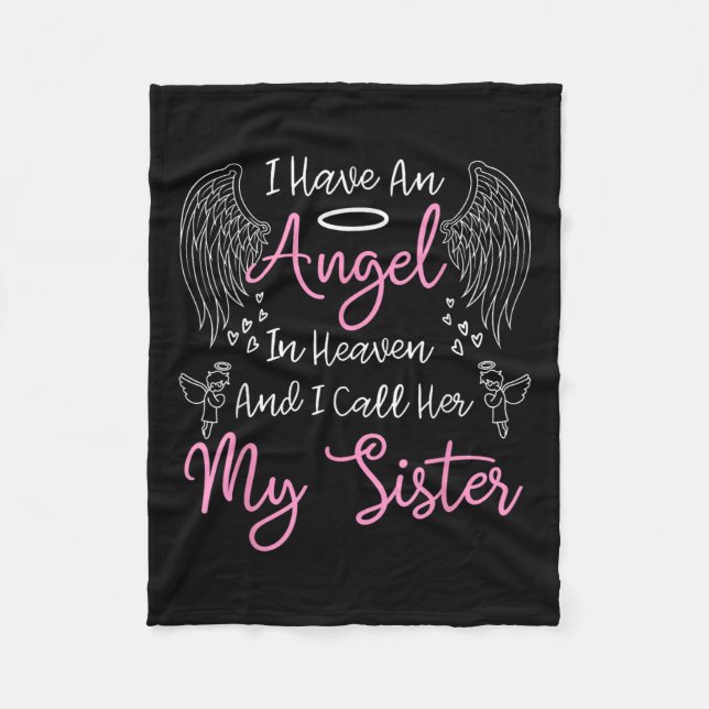 Ich habe einen Engel im Himmel und ich nenne sie m Fleecedecke (Vorderseite)