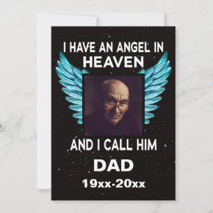 Ich habe einen Engel im Himmel und nenne ihn Vater Feiertagskarte