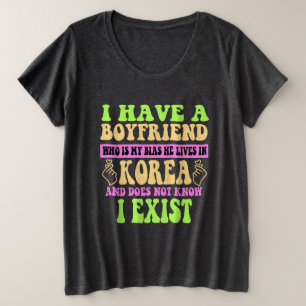 Ich habe einen Freund, der mein Bias Kpop Lover Kd Große Größe T-Shirt