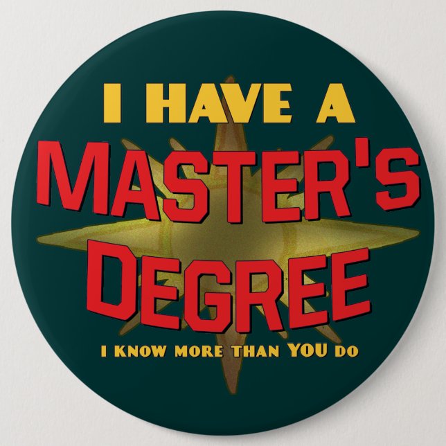 Ich habe einen Grad des Meisters! Button (Vorderseite)