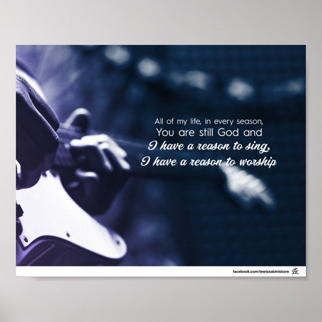 Ich habe einen Grund anzubeten Poster (Vorne)