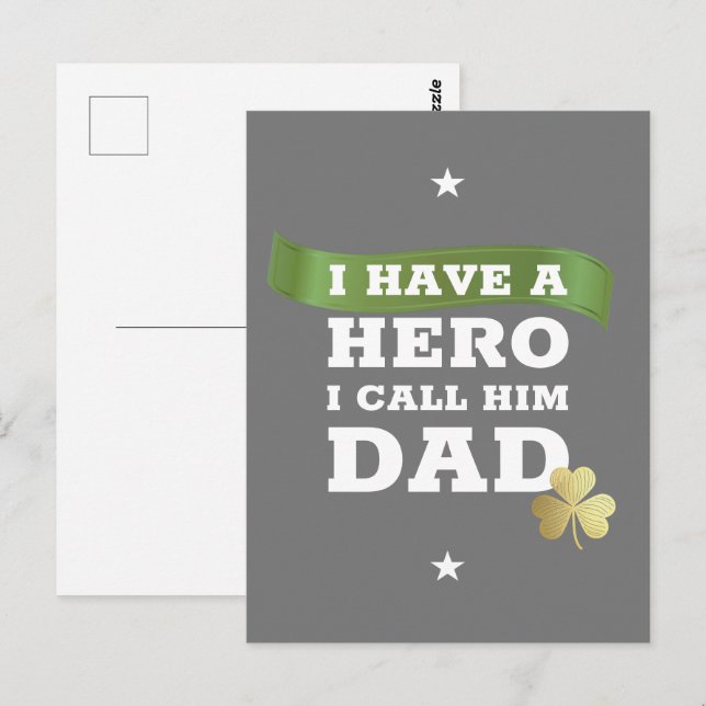 Ich habe einen Helden, den ich ihn Vater nenne - V Postkarte (Vorne/Hinten)