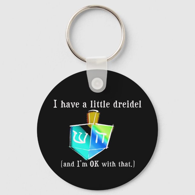 Ich habe einen kleinen Dreidel-Schlüsselanhänger Schlüsselanhänger (Vorderseite)