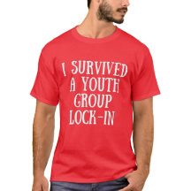 Ich habe einen Lock-In-T - Shirt der Jugendgruppe