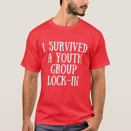Ich habe einen Lock-In-T - Shirt der Jugendgruppe 