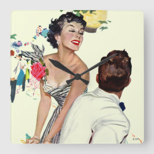 Ich habe einen Mann Gewollt Quadratische Wanduhr