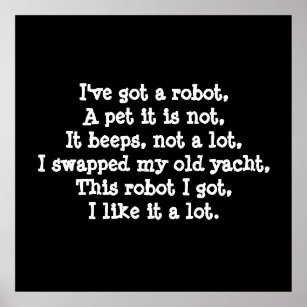 Ich habe einen Roboter got. Poesie. Poster