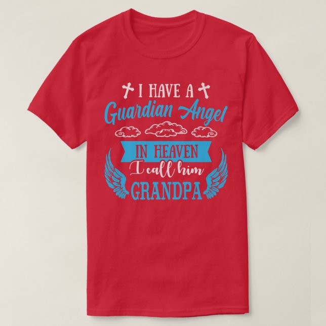 Ich habe einen Schutzengel im Himmelbett Vermisst  T-Shirt (Design vorne)