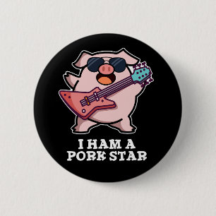 Ich habe einen Schweinestern Funny Rock Star Pig P Button