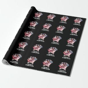Ich habe einen Schweinestern Funny Rock Star Pig P Geschenkpapier