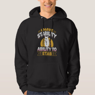 Ich habe einen stabilitätswitzigen Maus-Messer-Spa Hoodie
