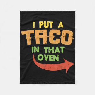Ich habe einen Taco in den Ofen schwangeren Männer Fleecedecke