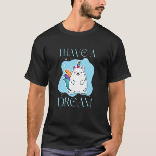 Ich habe einen Traum Süße Katze Einhorn Rendy T-Shirt