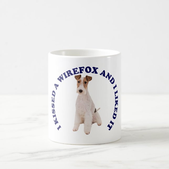 Ich habe einen Wire Fox Terrier geküsst Kaffeetasse (Mittel)