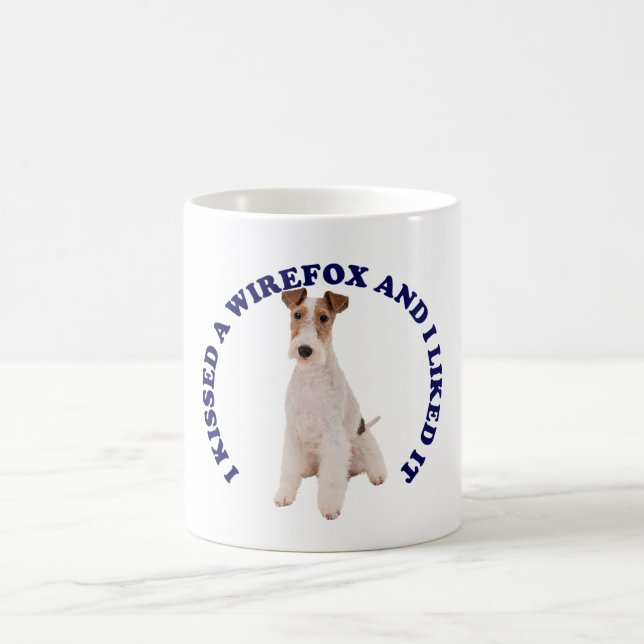 Ich habe einen Wire Fox Terrier geküsst Kaffeetasse (Mittel)