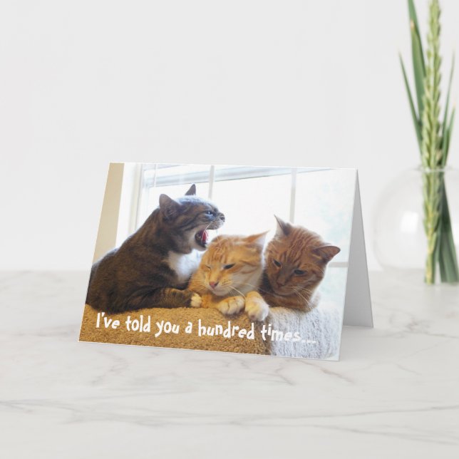 Ich habe es dir hundertmal gesagt.. karte (Vorderseite)