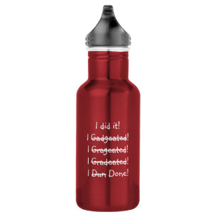 Ich habe es gemacht Funny Spelling Graduate Abschl Edelstahlflasche