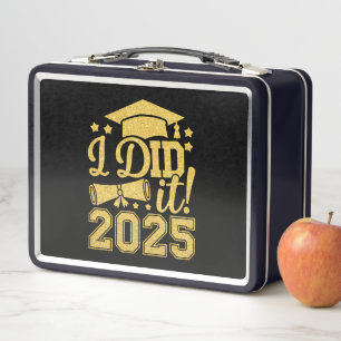 Ich habe es geschafft 2025 Absolvent Abschlussjahr Metall Brotdose