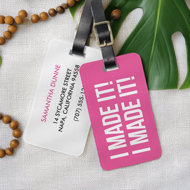 Ich habe es geschafft! Ich habe es geschafft! Pers Gepäckanhänger (Von Creator hochgeladen)