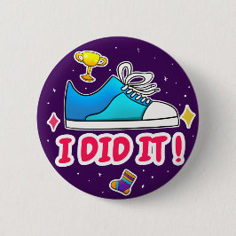 Ich habe es getan - 2 1/4" Abzeichen, Lila Button