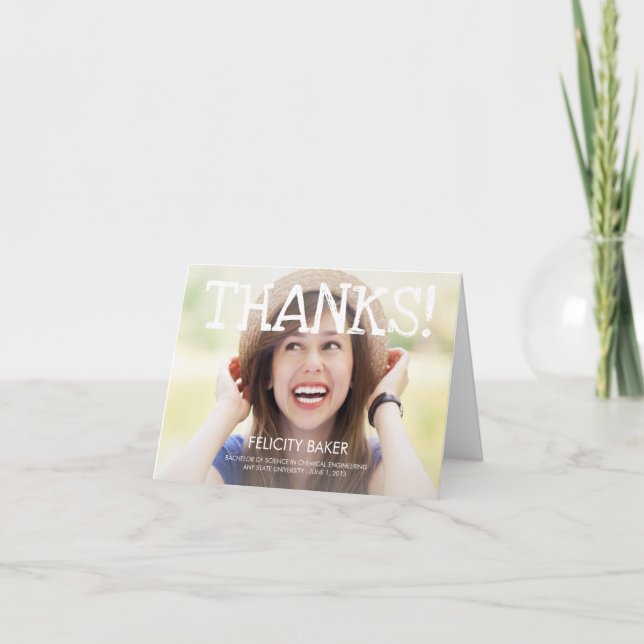 Ich habe es getan! Abschluss Danke Karte (Vorderseite)