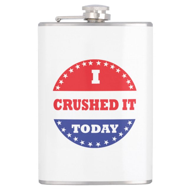 Ich habe es heute zerschlagen flachmann (Vorderseite)