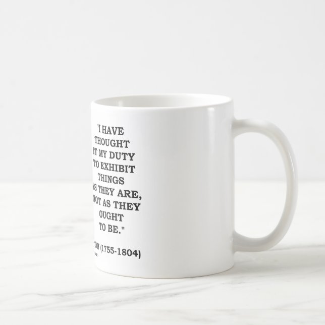 Ich habe es meine Aufgabe gedacht, um Sache-Zitat Kaffeetasse (Rechts)