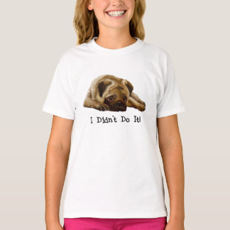 Ich habe es nicht getan! Mops T-Shirts für Kinder