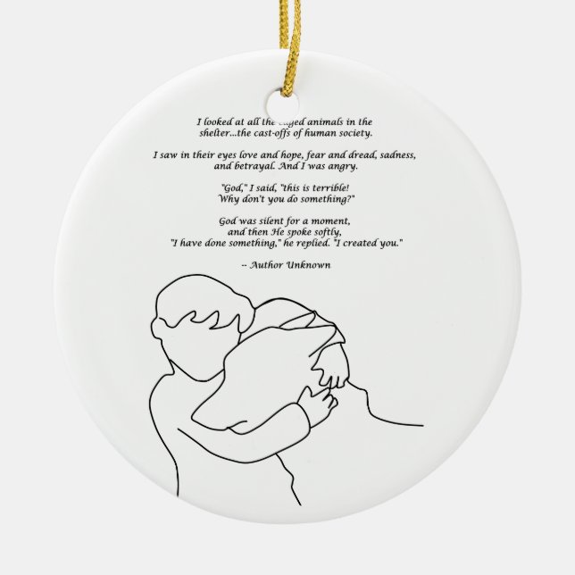 Ich habe etwas getan keramik ornament (Vorne)