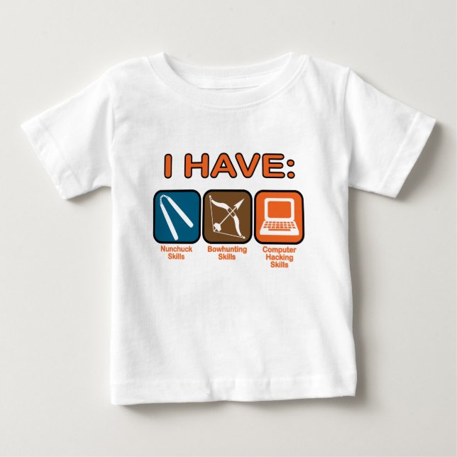 Ich habe Fähigkeiten Napoleon Dynamite Baby T-shirt (Vorderseite)