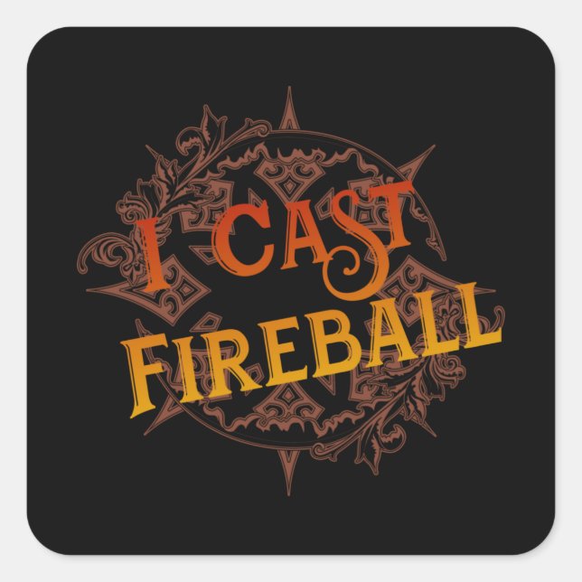 Ich habe Fireball vergossen Quadratischer Aufkleber (Vorderseite)