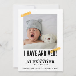 Ich habe Foto Modern Baby Birth angekommen Einladung