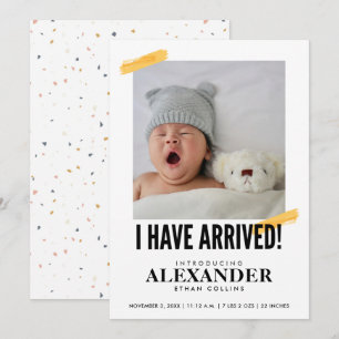 Ich habe Foto Modern Baby Birth angekommen  Einladung