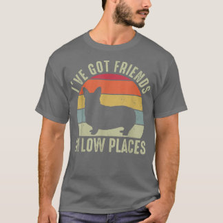Ich habe Freunde got Low-Place Corgi Funny Jugend  T-Shirt