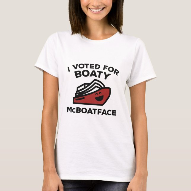Ich habe für Boaty McBoatface gestimmt T-Shirt (Vorderseite)