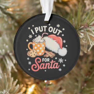 Ich habe für den Weihnachtsmann Kekse Heiße Schoko Ornament