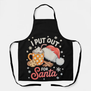 Ich habe für den Weihnachtsmann Kekse Heiße Schoko Schürze