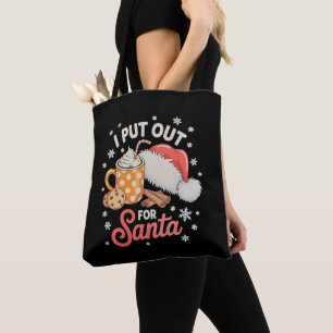 Ich habe für den Weihnachtsmann Kekse Heiße Schoko Tasche