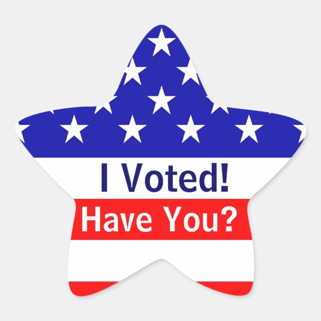 Ich habe für die Wahl American Flag Star Stickers  (Vorderseite)